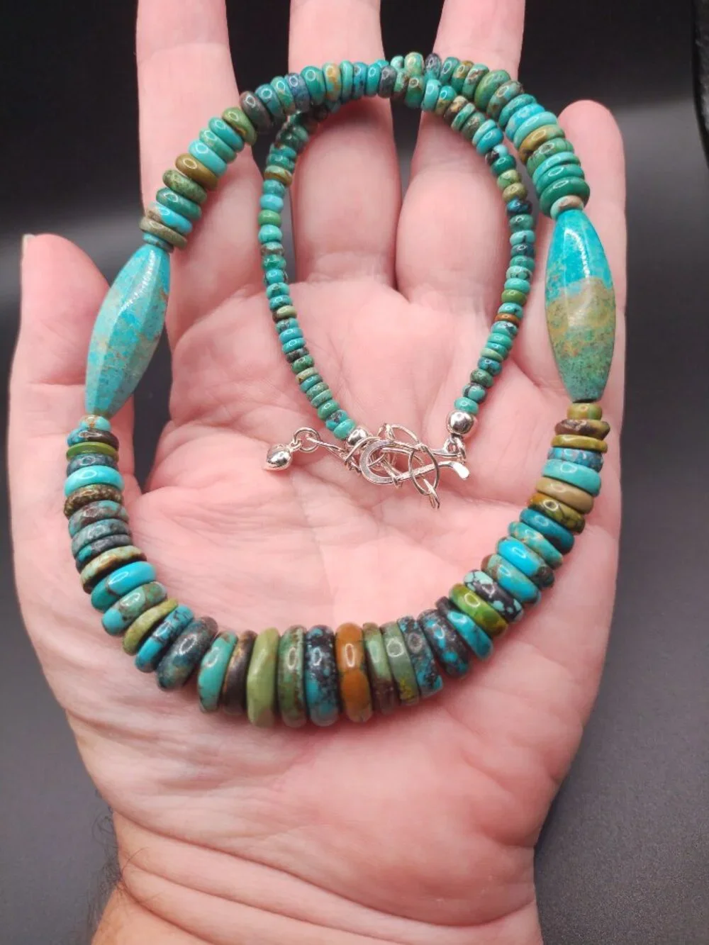 Jay King DTR Hubei Turquoise necklace 925 Sterling Silver southwestern style Y